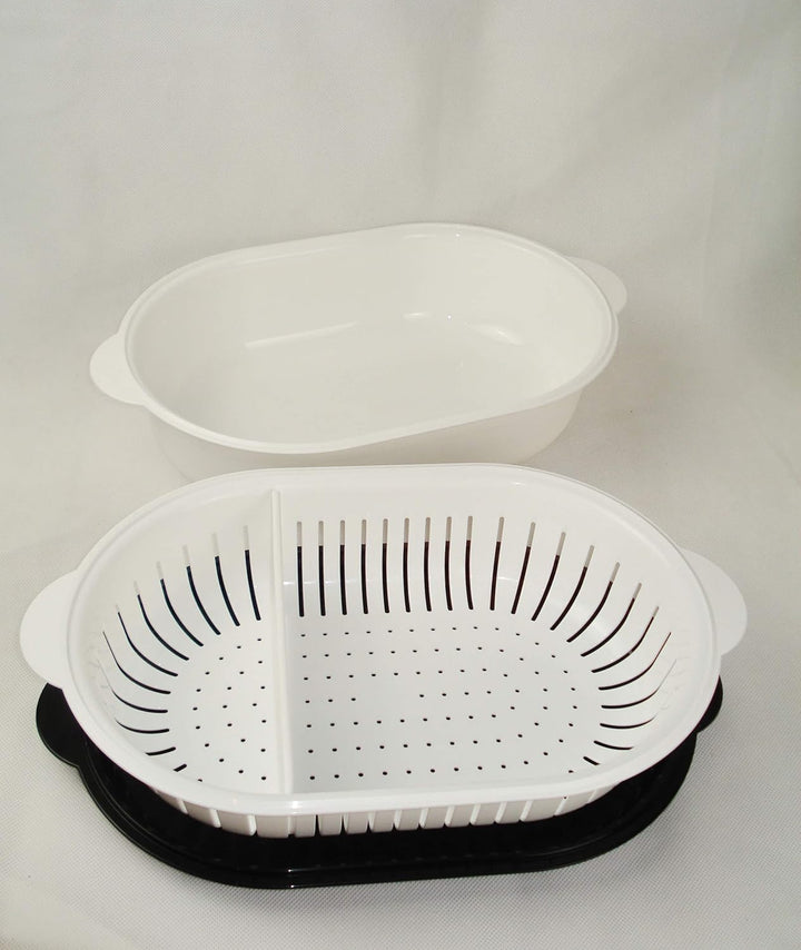 TUPPERWARE 4,0 L Super Servierstar Siebservierer Sieb schwarz by Tupperware