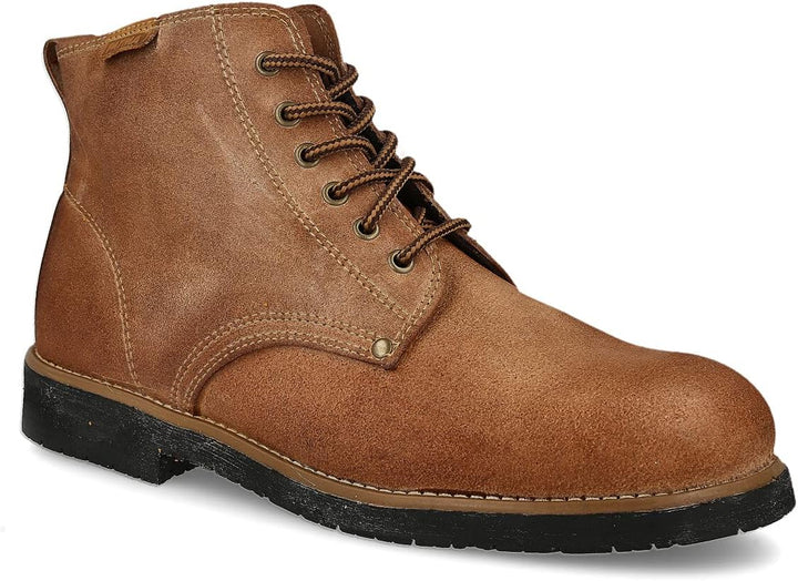 PAYMA - Rustikale Chukka Leder Stiefel für Herren. Safari Boot Schuhe Casual Work Outdoor und Garte