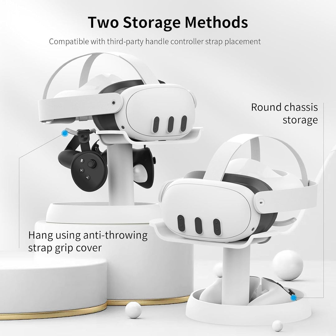AMVR VR Stand Kompatibel mit Meta Quest 3s/Quest 3/Quest 2/Vision Pro/Pico 4 - Universal VR Headset