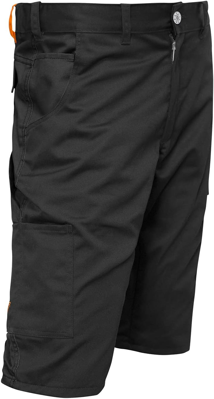 strongAnt Shorts Stretch Berlin Pro Herren Sommer Arbeitshose kurz Cargo Outdoor Grau-Shwarz-Weiss 4