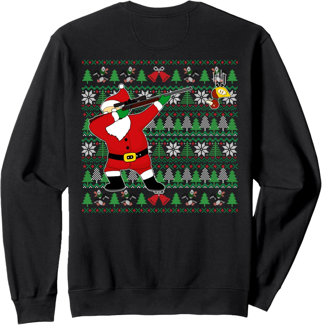 Dabbing Santa Duck Jagd Hässliche Weihnachtspullover Jäger Geschenk Sweatshirt