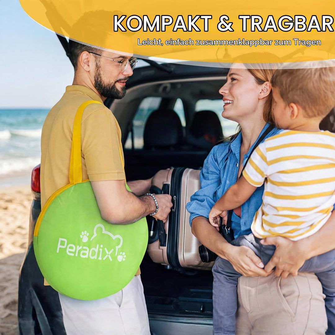 Peradix 4 in 1 Pop Up Baby Planschbecken,Babypool mit UV Schutz Bällepool, Baby Zelt Strandzelt mit