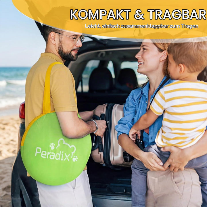 Peradix 4 in 1 Pop Up Baby Planschbecken,Babypool mit UV Schutz Bällepool, Baby Zelt Strandzelt mit