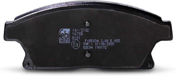 febi bilstein 16788 Bremsbelagsatz , 1 Stück Single, Single