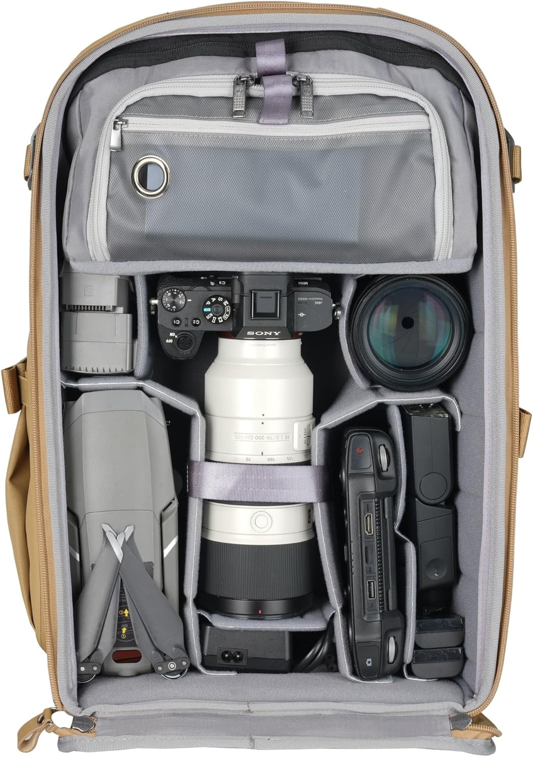 Vanguard Veo Metro B30L BG Fotorucksack für Kamera Objektive, 16 Zoll Laptop und Tablet, Beige