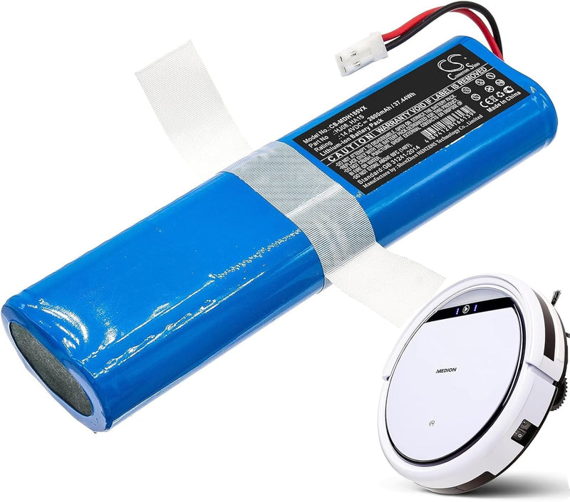 14.4V 2600mAh Ersatz akku kompatibel mit Medion MD13202, MD18500, MD18501, MD18600, MD19510, MD19511