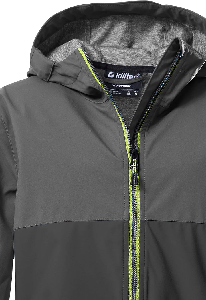 Killtec Jungen Kos 219 Bys Sftshll Jckt Softshelljacke/Outdoorjacke mit Kapuze 140 anthrazit, 140 an