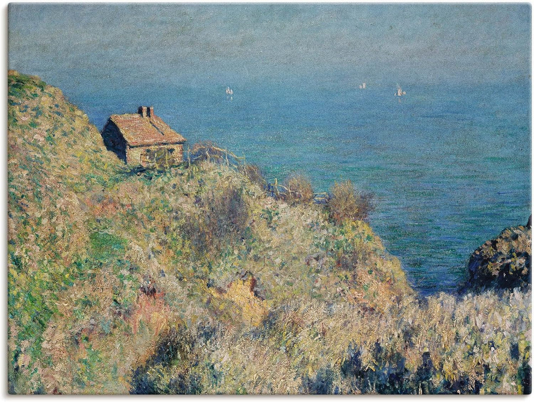 ARTland Leinwandbilder Wandbild Bild auf Leinwand 60x45 cm Wanddeko Landschaften Meer Strand Das Hau