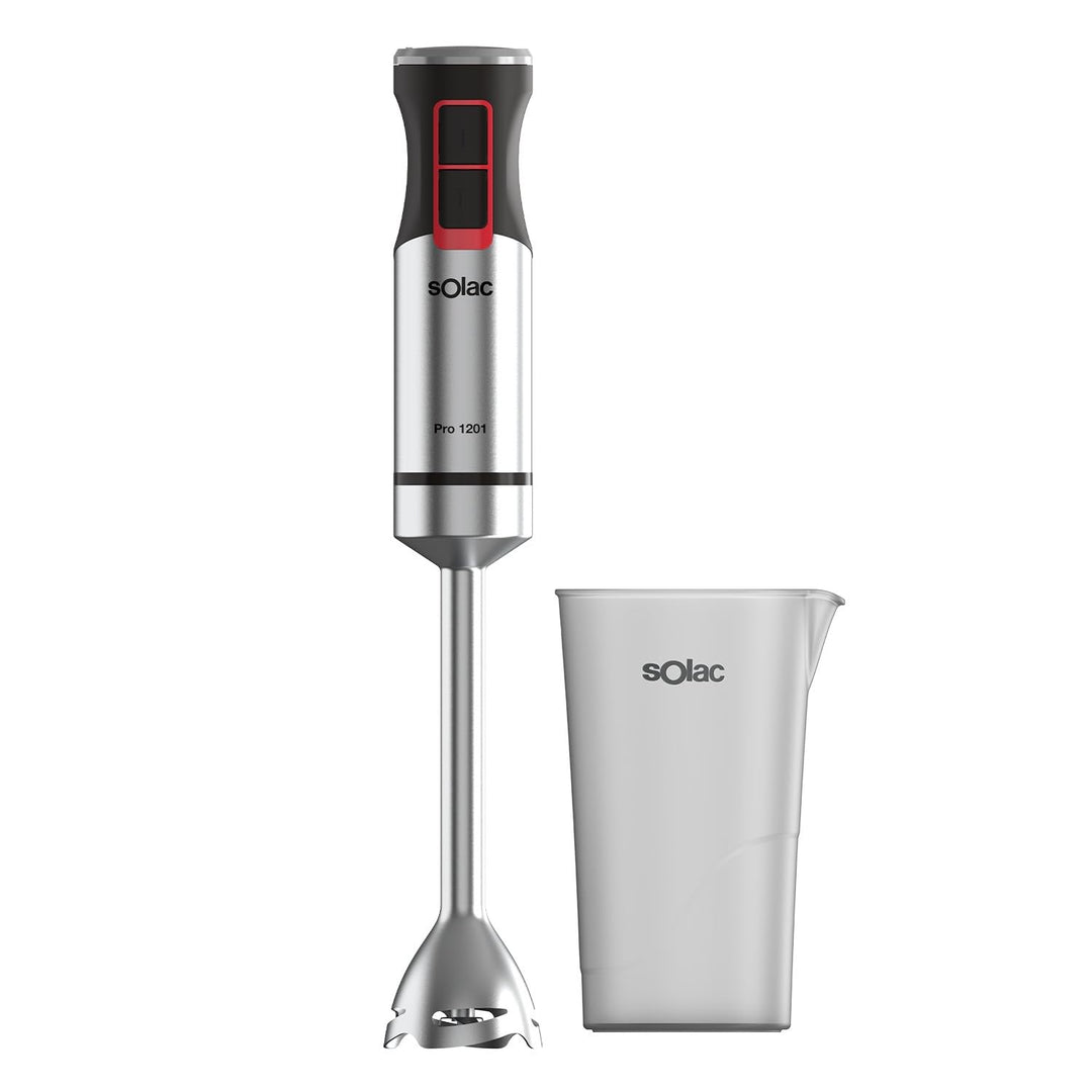 Solac – Stabmixer BA5615 Pro | 1200W | Geschwindigkeitsregler | Turbo-Funktion | 4 Edelstahlklingen