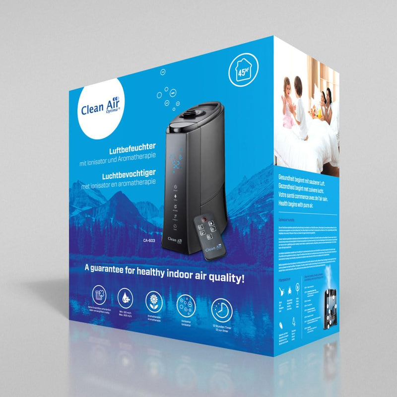 Clean Air Optima Luftbefeuchter CA-603 mit Ionisator und Aroma Vernebler, für Räume bis 45m²/100m³
