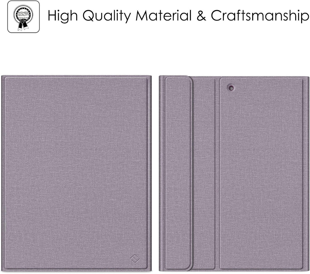 Fintie Tastatur Hülle für iPad 10.2 Zoll (9/8/ 7 Generation - 2021/2020/2019), Soft TPU Rückseite Ge