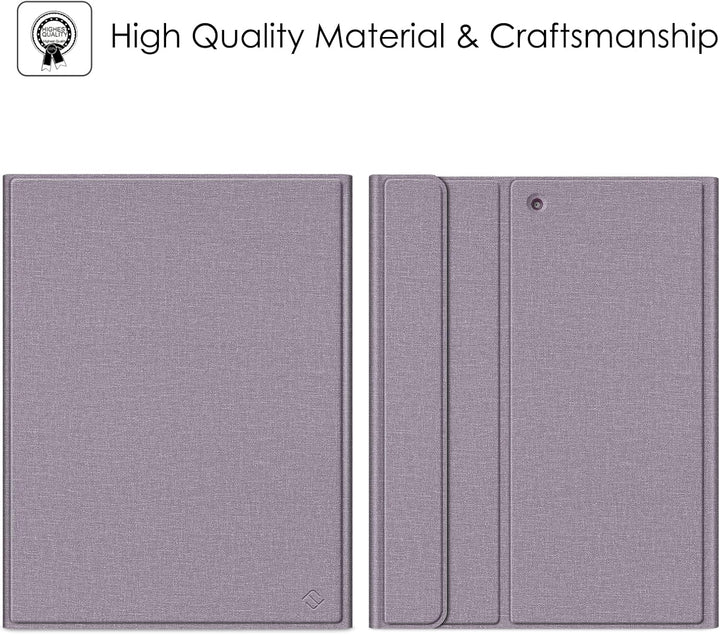 Fintie Tastatur Hülle für iPad 10.2 Zoll (9/8/ 7 Generation - 2021/2020/2019), Soft TPU Rückseite Ge