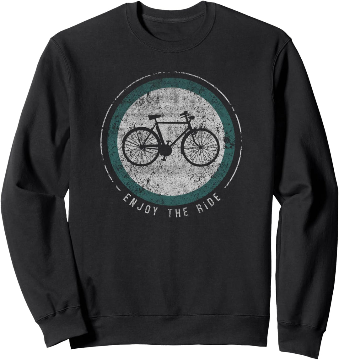 Trendy Enjoy The Ride Bicycle Vintage Logo Sweatshirt
