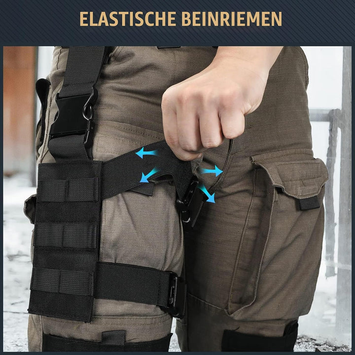 Huntvp Militär Beintasche Motorrad Taktische Oberschenkeltasche MOLLE Hüfttasche Herren Tactical Leg