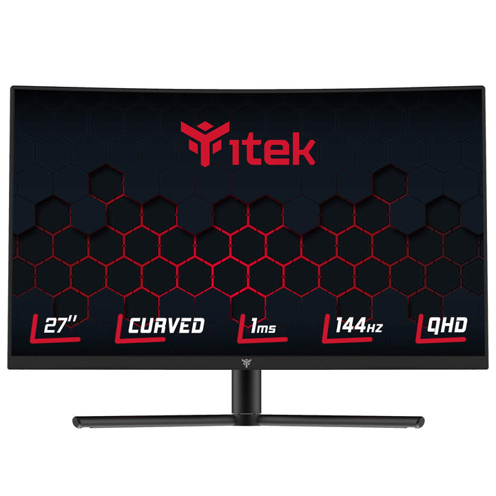 iTek Monitor GGC - 27" Curved R1500, WQHD 2560x1440, VA, 144Hz, 16:9, 1ms MPRT, Has, 3xHDMI, DP, Aud