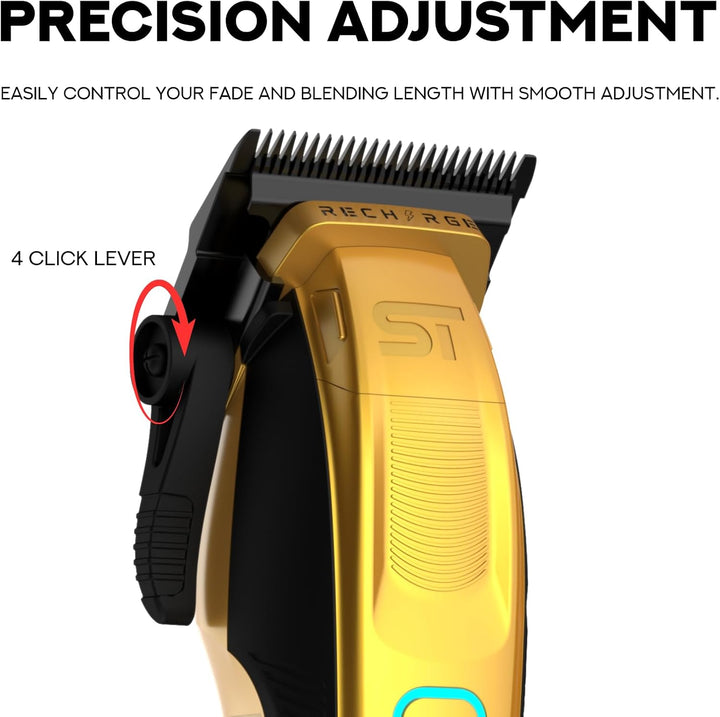 Supreme Trimmer Recharge Clipper - Professional Hair Clipper with 2 Removable Batteries, Brushless M