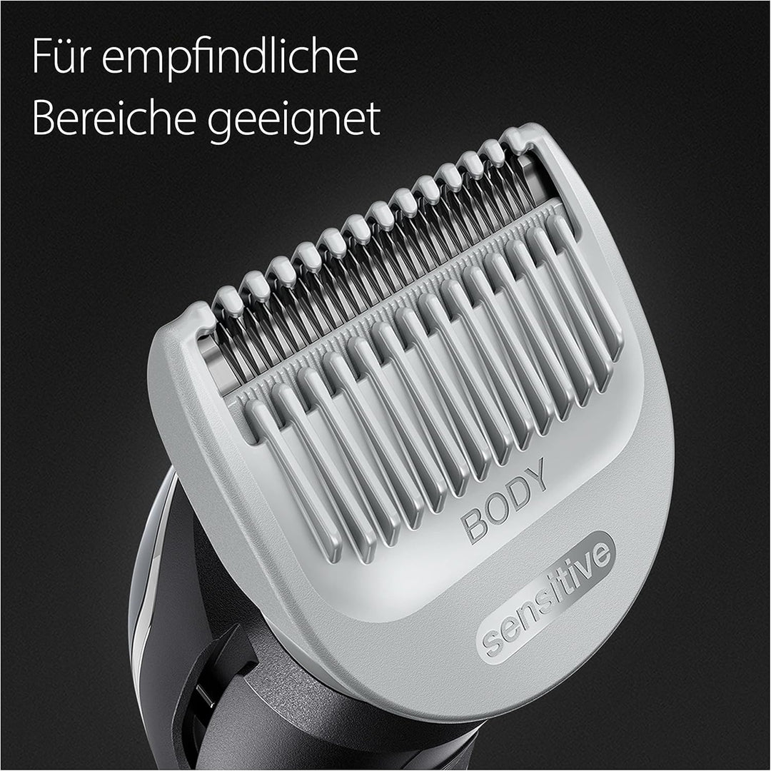 Braun Bodygroomer Series 3, Elektrischer Körperrasierer Herren mit 3 Zubehörteile, Kabelloser Trimme