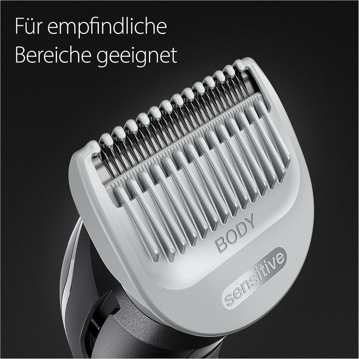 Braun Bodygroomer Series 3, Elektrischer Körperrasierer Herren mit 3 Zubehörteile, Kabelloser Trimme