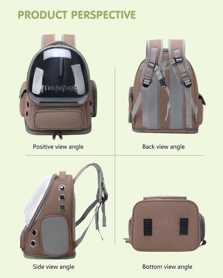 PETCUTE Haustier Rucksack,Tragbar Raumkapsel Hunde Katzen Rucksack mit Herausnehmbarer Matte,Atmungs