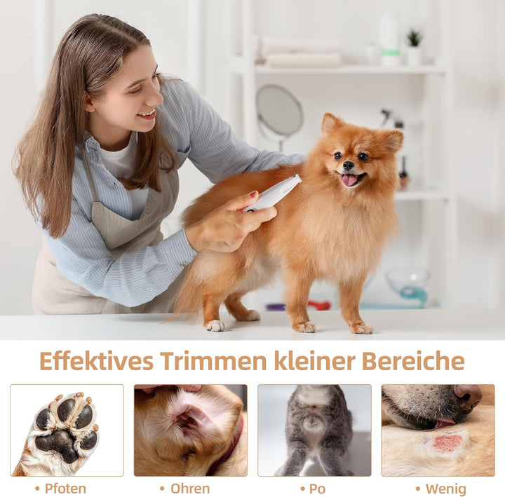 ALL FOR PAWS Hundepfoten-Trimmer, Hundeschneidemaschine mit LED-Licht, 18 mm Klinge, Haarschneider f