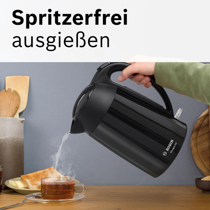 Bosch kabelloser Wasserkocher DesignLine TWK3P423 DesignLine kabelloser Wasserkocher, Ausgiessen ohn