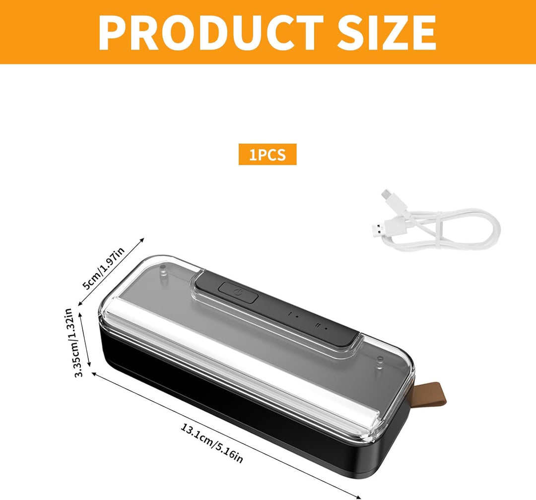 Mini Folienschweissgerät,2 in 1 Bag Sealer mit Cutter,Mini Beutelverschliesser,Wiederaufladbarer Tra