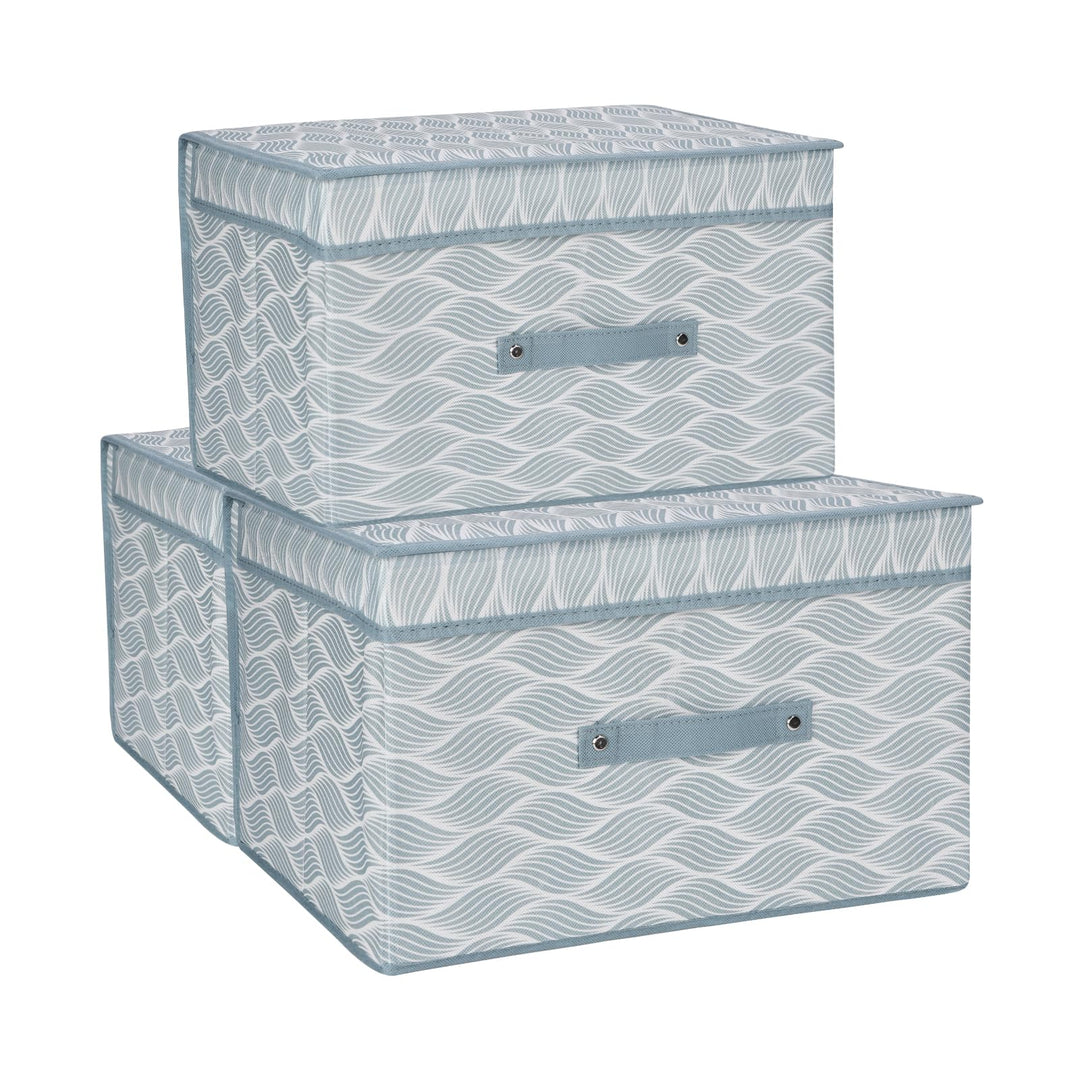 Aufbewahrungsfächer mit Deckeln 3 Packung,Stoff Aufbewahrungskorb für klappbare mittlere Leinwand Au