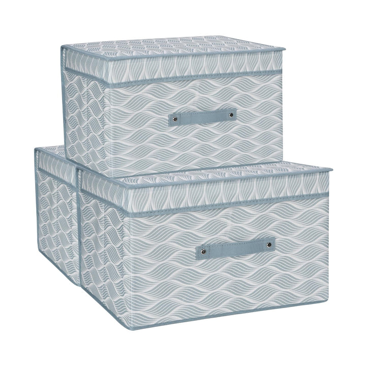 Aufbewahrungsfächer mit Deckeln 3 Packung,Stoff Aufbewahrungskorb für klappbare mittlere Leinwand Au
