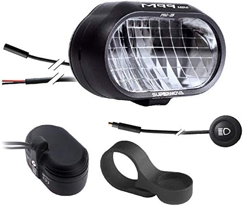 SUPER NOVA M99 Mini Pro 25 E-Bike Frontlicht U-Serie Fahrradbeleuchtung, Black, 1150 Lumen Single, S