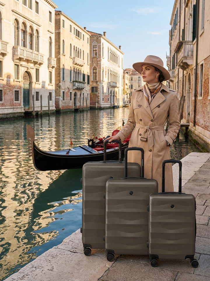 SMARTBOX Hartschalen Koffer-Set 3-teilig für Damen & Herren | leichte & stabile Reise-Trolleys aus h