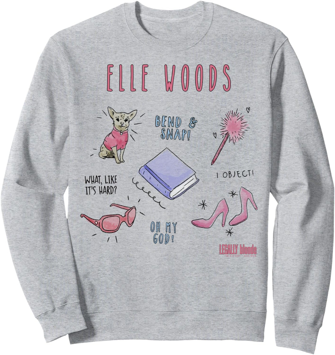 Legally Blonde Elle Woods Sketches Sweatshirt