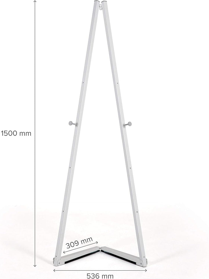 DISPLAY SALES Alu-Staffelei in Weiss für Rahmen bis 120 cm | Künstler-Malständer für Leinwand und At