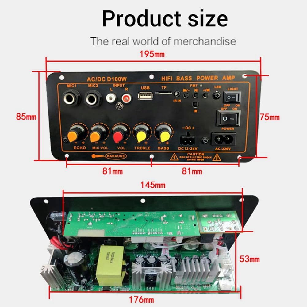Max 300 W Bluetooth-Verstärker 12 V 24 V 220 V Karte Verstärker Subwoofer Halterung Mikrofon für Aut
