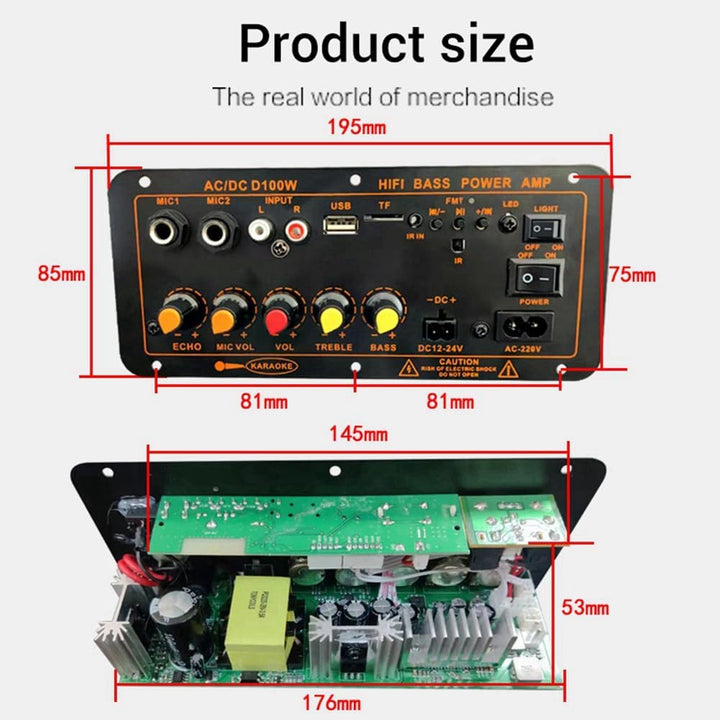 Max 300 W Bluetooth-Verstärker 12 V 24 V 220 V Karte Verstärker Subwoofer Halterung Mikrofon für Aut
