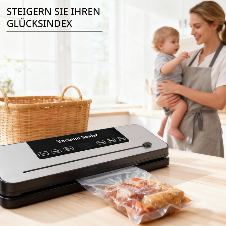 Vakuumiergerät für Lebensmittel, 6 in 1 Vakuumierer für Lebensmittel mit Schneidvorrichtung, Profi V