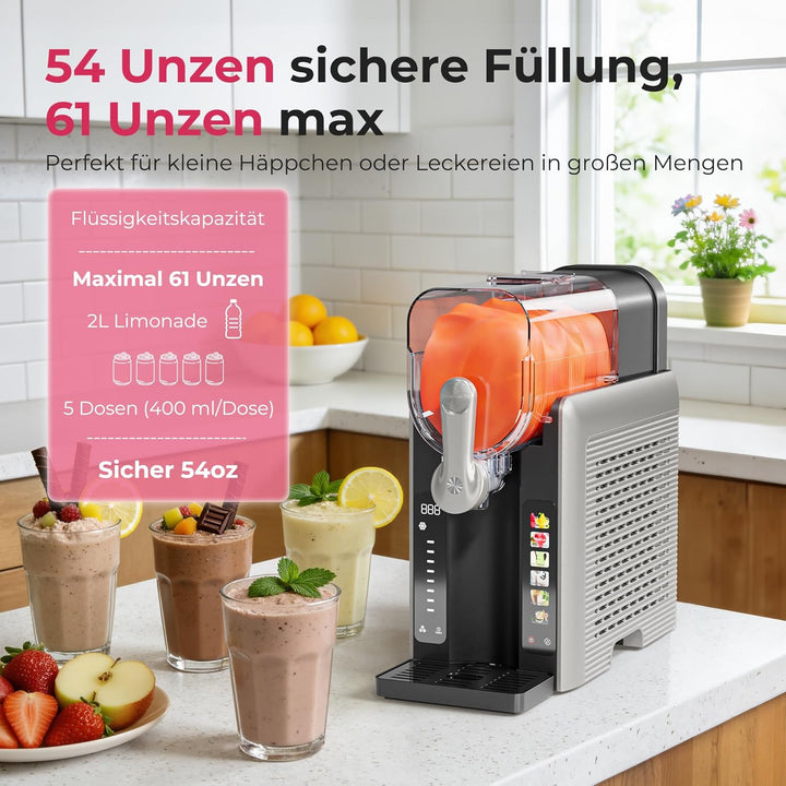 INITIO Slush Maschine mit 6 Modi, 2,6L Slush Eismaschine für Slushi, Eiscreme, Eis-Cocktails, Eiskaf