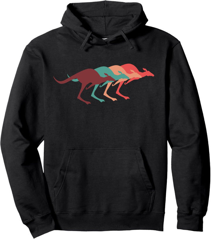Känguru Australien Retro Vintage Pullover Hoodie