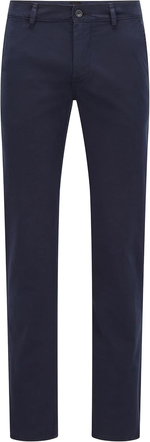 BOSS Herren Schino-Slim D Slim-Fit Hose aus elastischem Baumwoll-Satin 33 Dark Blue404, 33 Dark Blue
