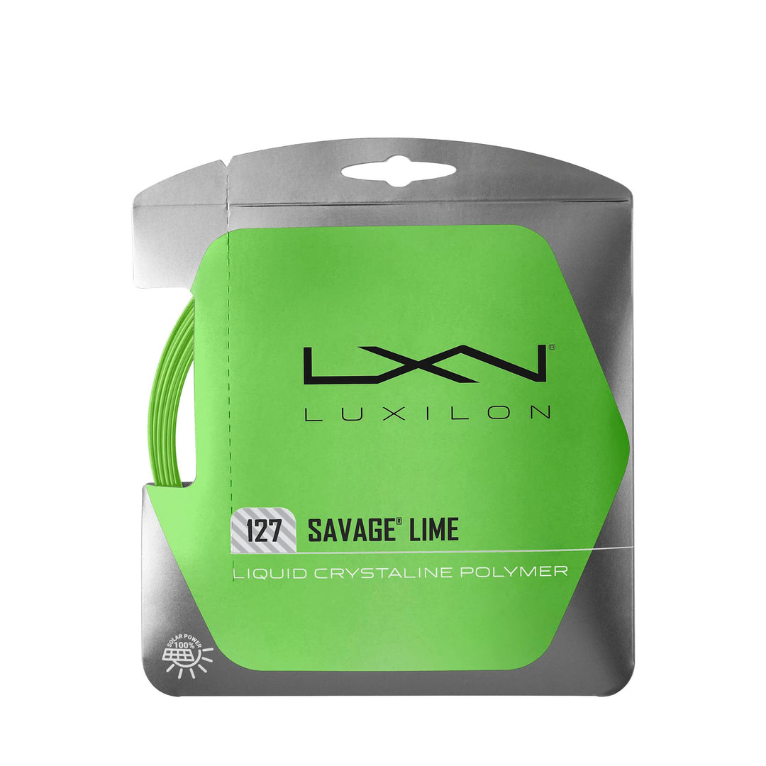 Luxilon Unisex Tennissaite Savage 127 12,2 Meter Hellgrün, 12,2 Meter Hellgrün