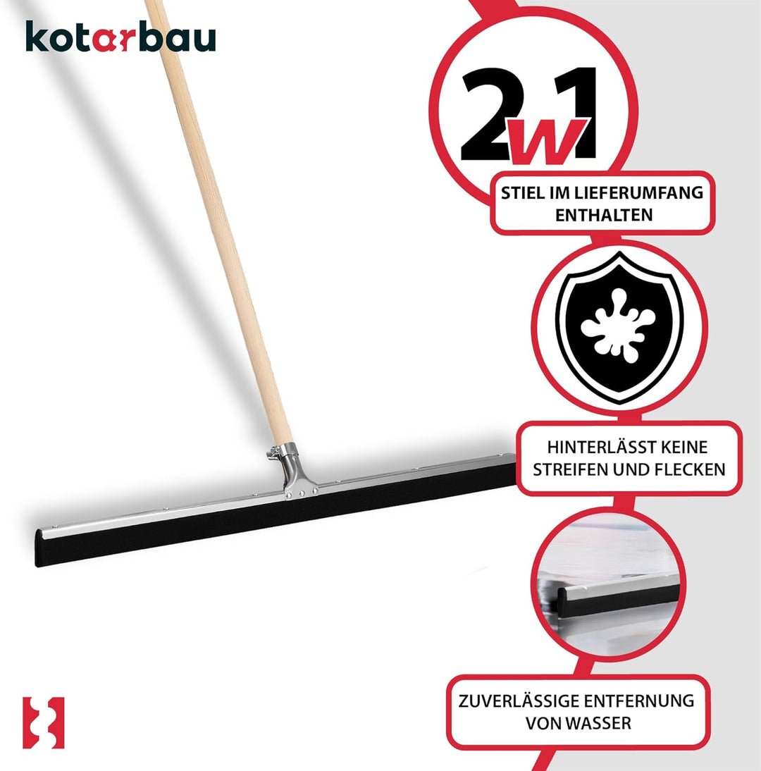 KOTARBAU® Gummiabzieher - Wasserschieber - 75 cm – Bodenabzieher - Schaumstoff-Wasserabzieher – für
