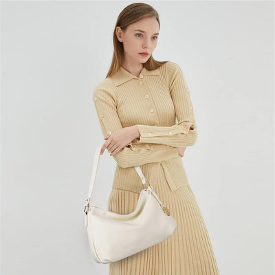 BOSTANTEN Damen Schultertasche, PU Leder Tasche Damen, Hobo Handtasche Mittelgrosse für Frauen Henke