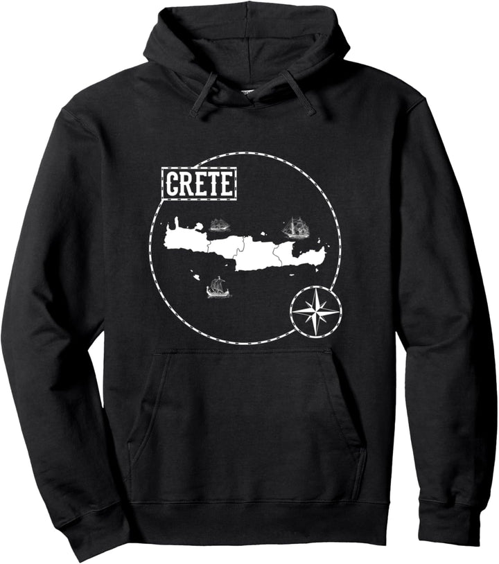 Griechische Flagge Kreta Griechenland Pullover Hoodie