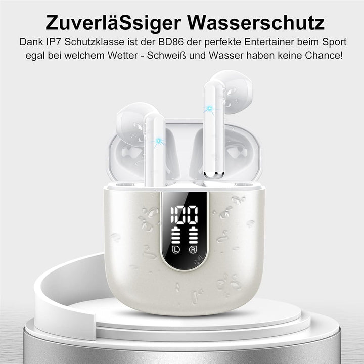 Jesebang Bluetooth Kopfhörer In Ear, Kopfhörer Kabellos Bluetooth 5.3, Ultraleicht Ohrhörer mit HD M