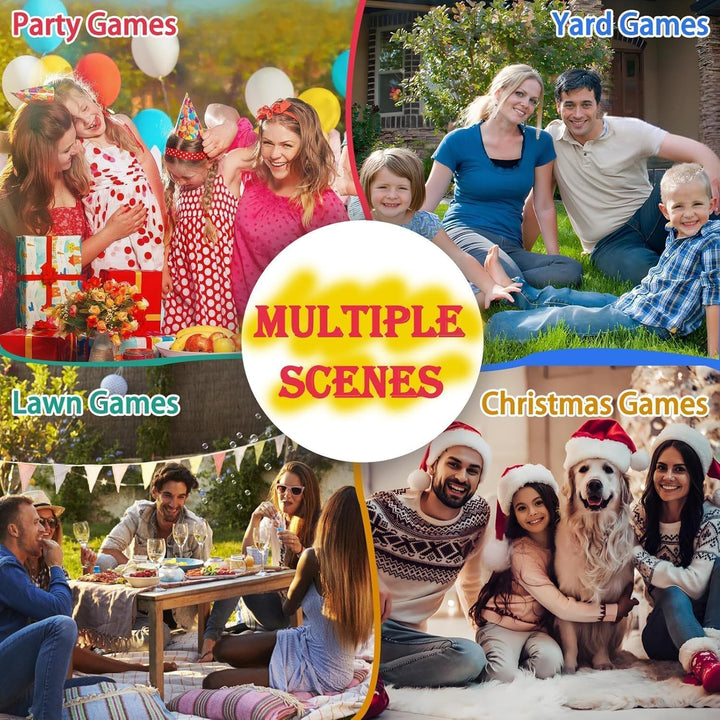 Granny Pants Gartenspiel-Set, Outdoor-Partyspiel mit 4 Hüpfbällen und 1 Pumpe, Team-Staffelspiel für
