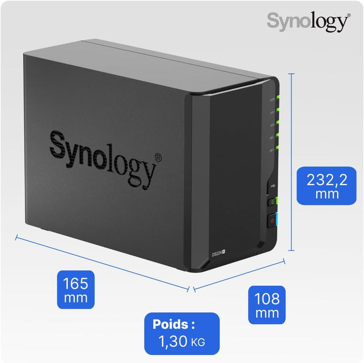 Synology DiskStation DS224+ 2 Bay Dekstop NAS Enclosure Enclosure, Enclosure Enclosure