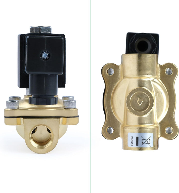 U.S. Solid Solenoid Valve Magnetventil Messing G 3/8" 230V AC Normal geschlossen NC 0-10 bar, elektr
