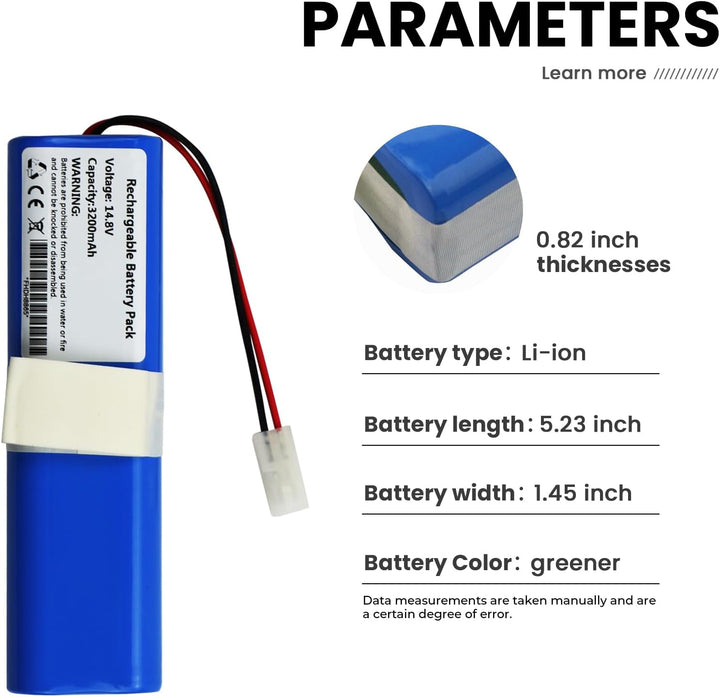 ANTIEE 3200mAh Vacuum Akku Kompatibel mit Qihoo 360 S6 Cleaner aspirateurs, Robots domestiques ménag