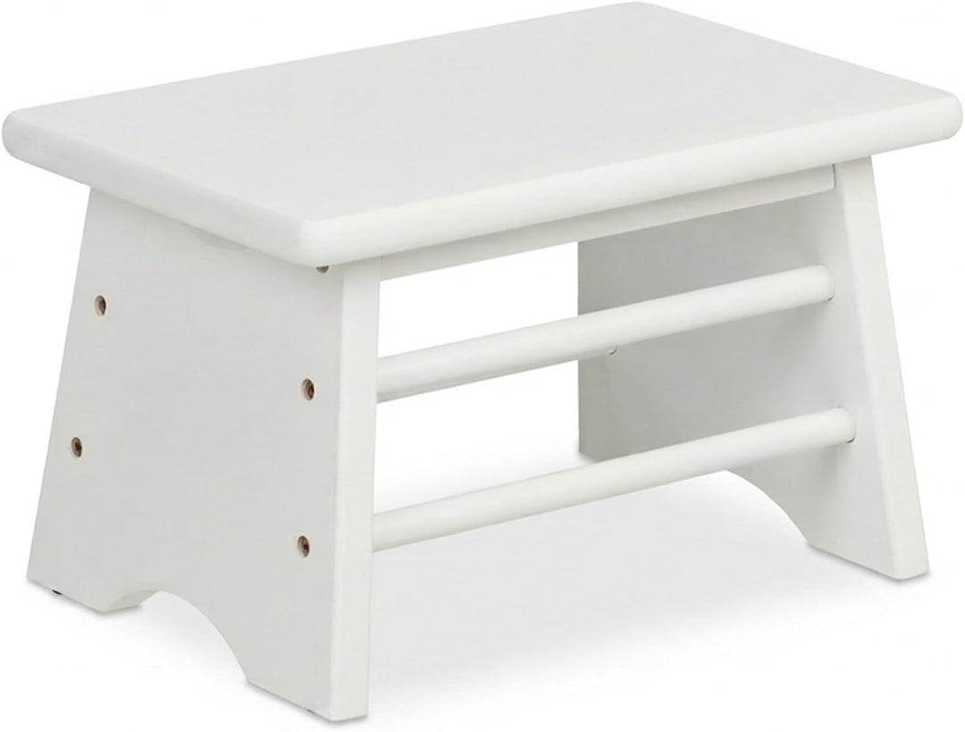 Relaxdays Fussbank Bambus, bis 100 kg, Stabiler Tritthocker, HxBxT: 20 x 33 x 21,5 cm, Kinderhocker