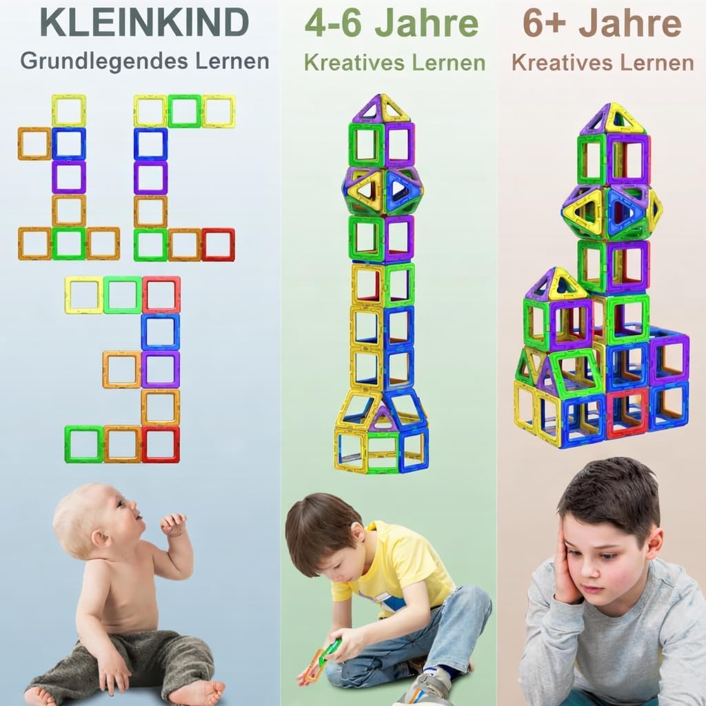 Desire Deluxe Magnetische Bausteine 94PC Konstruktion Bauen Blöcke Set Montessori Spielzeug Teilen f