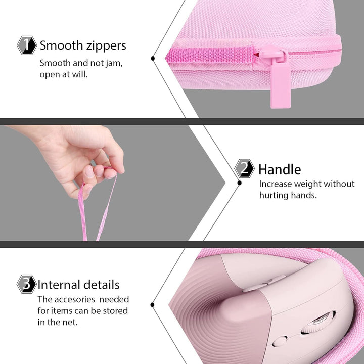 co2CREA Hart Tragbare Reise Schutzhülle Tasche für Logitech Lift Vertikale Ergonomische Maus, Nur Ta